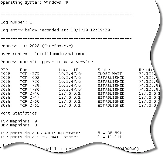 Network Activity List