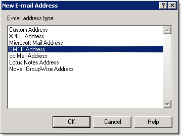 SMTP Address Settings